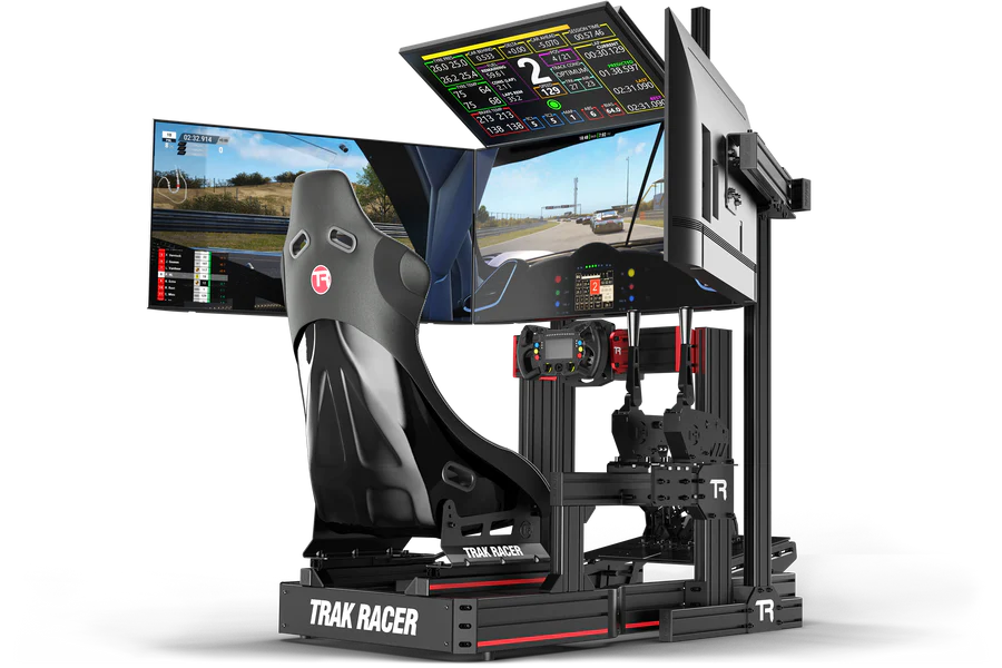 Supporto 4 monitor da pavimento (tutti i modelli) Trak Racer montato
